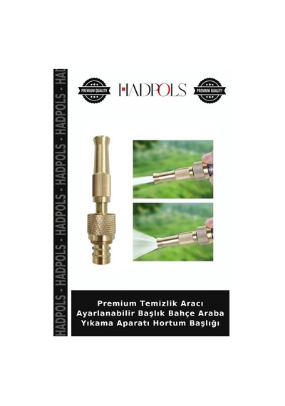 Premium Temizlik Aracı Ayarlanabilir Başlık Bahçe Araba Yıkama Aparatı Hortum Başlığı