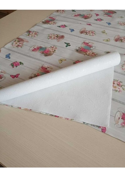 Masa Örtüsü Çiçek Desen 140x200 Cm Elyaf Tabanlı Yeni Model Masa Çok Renkli