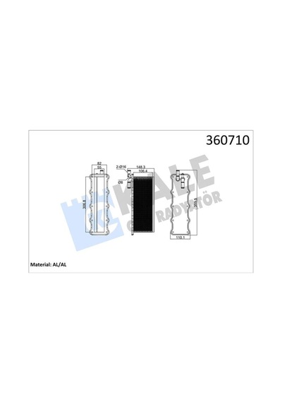 Intercooler Kale 360710 Audi A3 / Seat