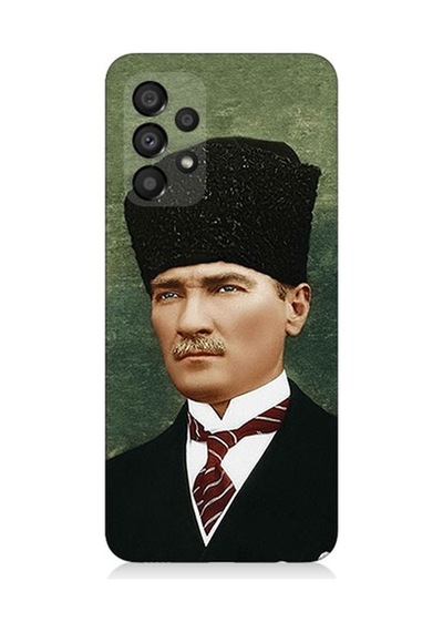 Samsung Galaxy A53 Uyumlu Mustafa Kemal Atatürk Desenli Silikon Kılıf