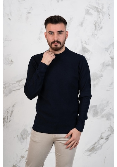 Slimfit Yarım Balıkçı Erkek Triko Spor Kazak