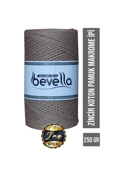Koton Pamuk Makrome İpi 250 Gr 2mm Cotton Zincir Makrome Çanta İpi Supla İpi Runner İpi