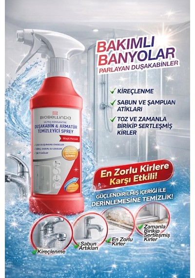 Doğal Duşakabin & Armatür Temizleyici Sprey 450 Ml 2'li Set Diğer