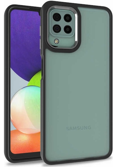 Galaxy A22 4G Kılıf Zore Flora Buton,Kenar Çevresi Renkli Kılıf