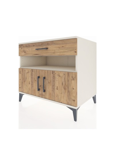 Kronos Şifonyer 2 Raflı Tek Çekmeceli 2 Kapaklı 88x59x80 Aytaşı-çam Aytası