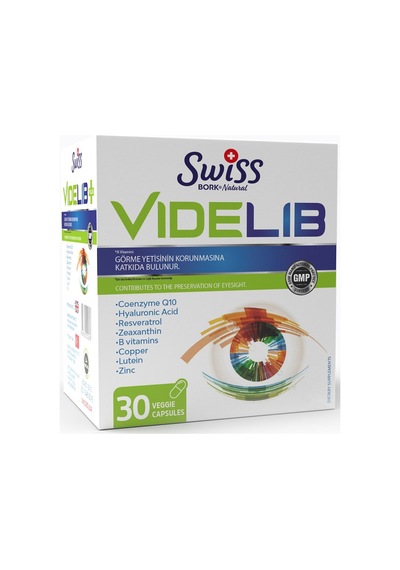 Swiss Bork Videlib Takviye Edici Gıda Vitamin C, Çinko, Hyaluronik Asit, Koenzim Q10, 30 Kapsül
