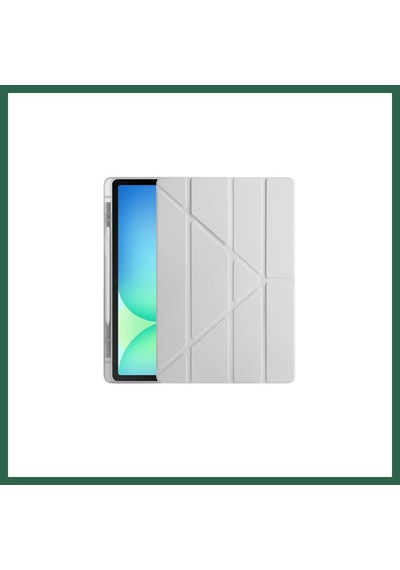 Vıntessy İpad Air 13 2024 Kılıf Kalemlikli Mars Tablet Kılıfı - Gri Bzs01