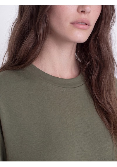 Lcw Modest Yeşil Soft Touch Çizgili Kadın Sweatshirt Tunik