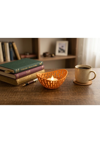 Lumanest Dekoratif Tealight Mumluk Turuncu