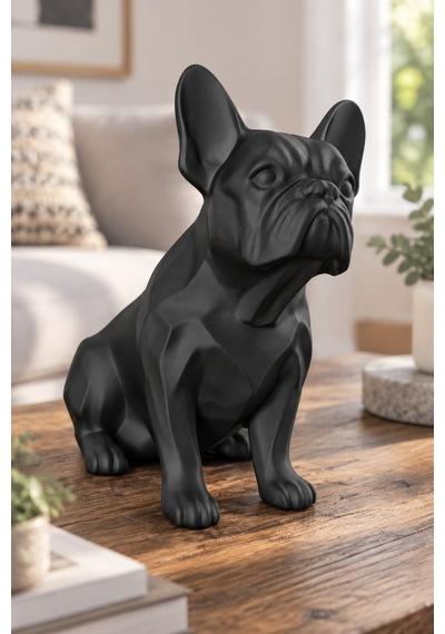 Fransız Bulldog Figürlü Dekoratif Biblo - 19cm 82987411