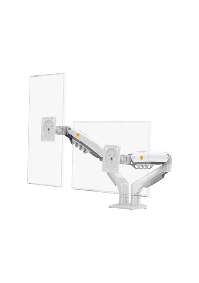 North Bayou Nb F160 Ergonomic Çift Kol 2-9 Kg Kapasiteli Yeni Nesil Profosyonel Monitör Standı Beyaz