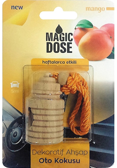 3 Adet Magic Dose Ahşap Oto Kokusu Mango Fa1-33