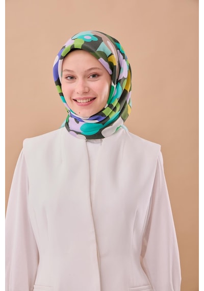 Silk Home Aura Eşarp 140003-05 Turkuaz, Violet, Koyu Yeşil, Fıstık Yeşili, Lila