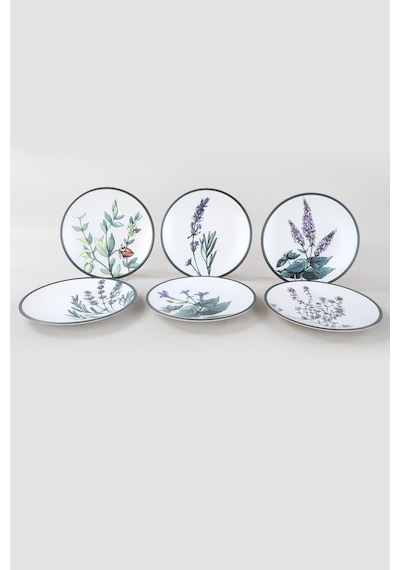 Keramika Çiçek Bahçesi Pasta Tabağı 20 Cm 6 Adet 18938 39 40 41 42 43