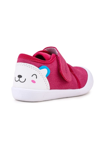Kiko Kids Catly Cırtlı Kız Bebek İlk Adım Panduf Ayakkabı Fuşya