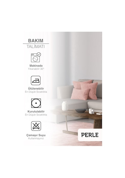 Home Daily Series Buğulu Gül Rengi Kırlent Yastık Kılıfı Buğulu Gül