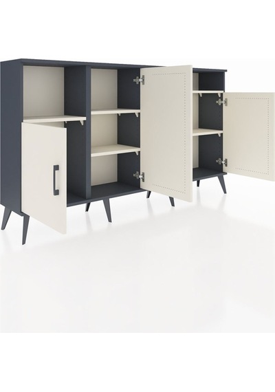 Arges Konsol 5 Raflı 4 Kapaklı 176x30x99 Antrasit-aytaşı Aytası - Antrasıt Arges Konsol 5 Raflı 4 Kapaklı 176x30x99 Antrasit-aytaşı Aytası - Antrasıt