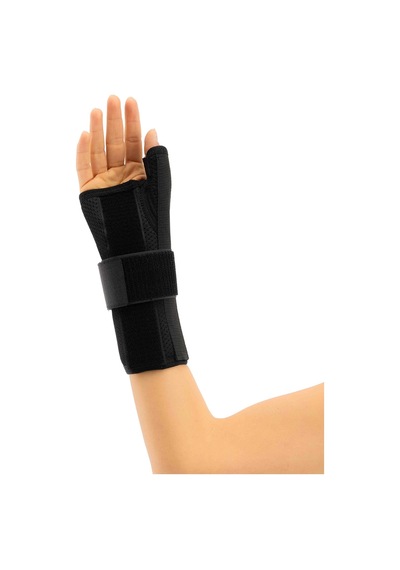 Statik Başparmak Destekli El Bilek Splinti Siyah Bedensiz Airtex Kumaş Ml-0111-024 Siyah