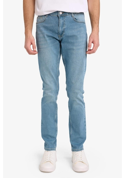 Defacto Pedro Slim Fit Dar Kalıp Normal Bel Dar Paça Jean Pantolon E3366ax26spnm29 Yeşil-nm29