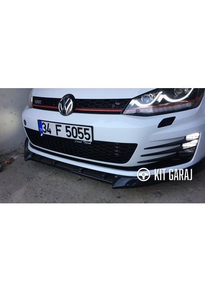 Kit Garaj Volkswagen Golf R-line Piano Black Ön Lip Plastik Boyalı