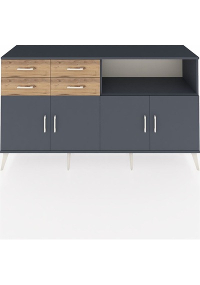 Kronos Konsol 4 Raflı 4 Çekmeceli 4 Kapaklı 176x59x99 Antrasit-an Antrasit-antrasit/çam Kronos Konsol 4 Raflı 4 Çekmeceli 4 Kapaklı 176x59x99 Antrasit-an Antrasit-antrasit/çam