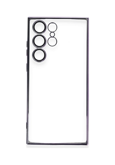 Galaxy S23 Ultra Kılıf Razer Lensli Silikon - Mor