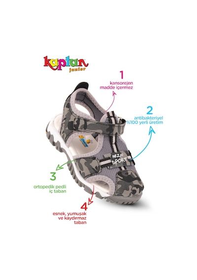 Kaptan Junior Erkek Çocuk Bebek Ortopedik Ayakkabı Sandalet Bazne 505 001