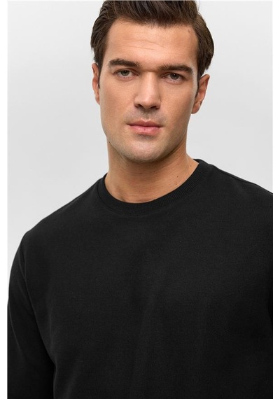 Süvari Siyah Regular Düz Bisiklet Yaka Sweatshirt Sw2013700013-s09 Siyah