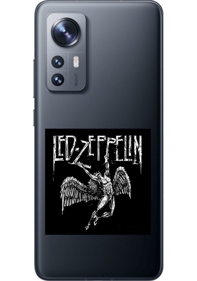 Xiaomi Mi 12 Uyumlu Şeffaf Kılıf Led Zeppelin Tasarımlı