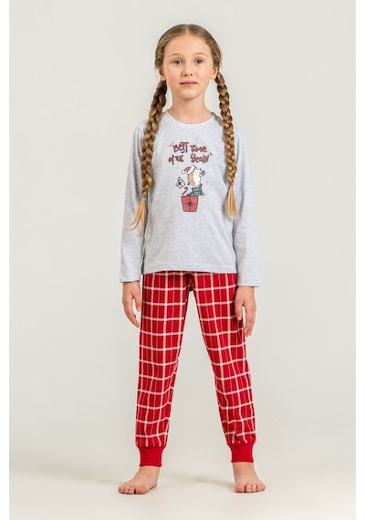 Arnetta Wonderful Time Anne Kız Gri Uzun Kol Pijama Takım Ar3733-a-v1 Ar3733-a-v1