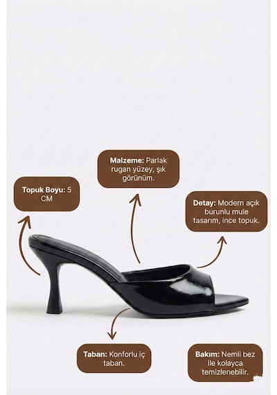 Giamgia Store Kadın Rugan Sivri Burun Tek Bantlı İnce Topuklu Stiletto Terlik Abiye Ayakkabı-2281 Siyah Yankee Giamgia Store Kadın Rugan Sivri Burun Tek Bantlı İnce Topuklu Stiletto Terlik Abiye Ayakkabı-2281 Siyah Yankee