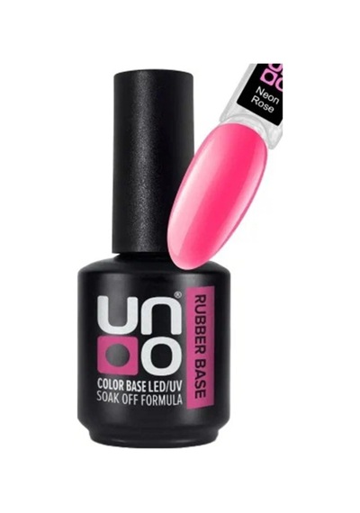 Uno Neon Rubber Base Kalıcı Oje Rose Color Gül Pembe 15 Ml Led/uv Jel Cila Soak Off