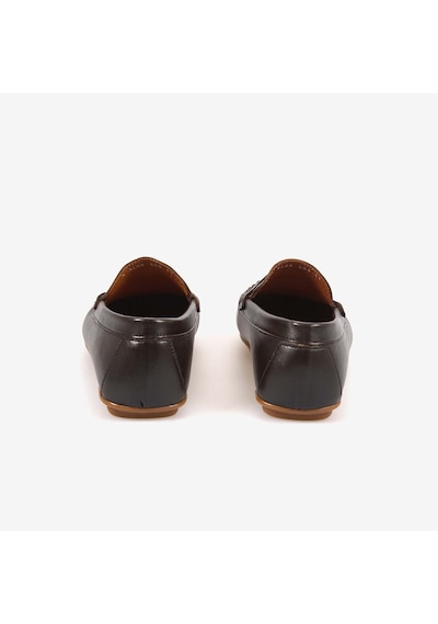 Kemal Tanca Erkek Hakiki Deri Bağcıksız Kauçuk Tabanlı Loafer A9408 Kahverengi