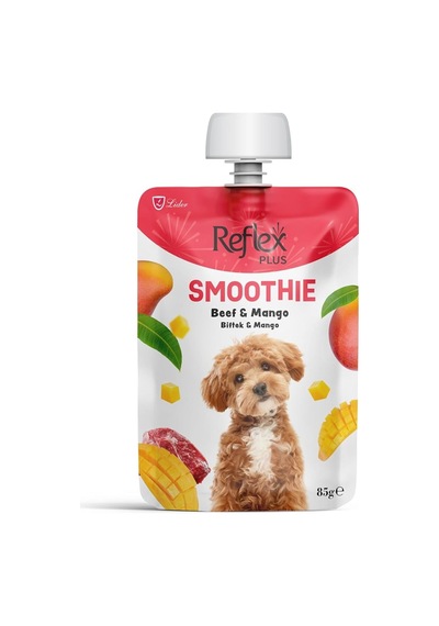 Plus Smoothie Biftekli Ve Mangolu Yetişkin Köpek Sıvı Ödül Maması 85 Gr