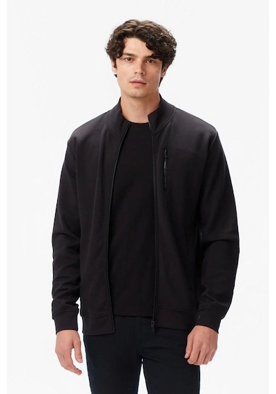 Nautica Erkek Siyah Classic Fit Fermuarlı Sweatshirt-11437 Siyah