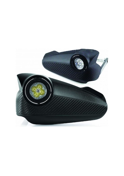 Motosiklet Led Plastik Elcik Rüzgar Koruma Işıklı Üniversal Motor Led Elcik