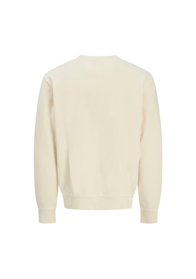 Jack & Jones Jjedover Prınt Sweat Crew Beyaz Erkek Sweatshirt 000000000102352988 Beyaz