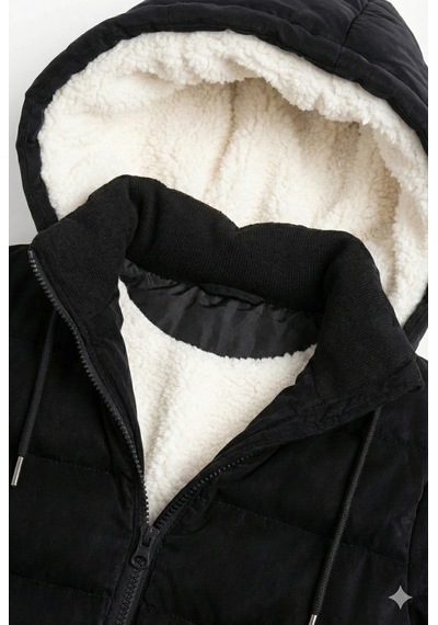 Xo Kids Kız Çocuk Mont 7-10 Yaş 8051 Siyah