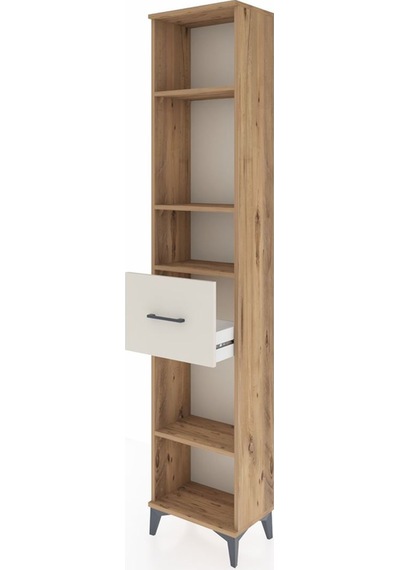 Arges Dolap 4 Raflı Tek Çekmeceli 44x30x221 Çam-aytaşı Çam