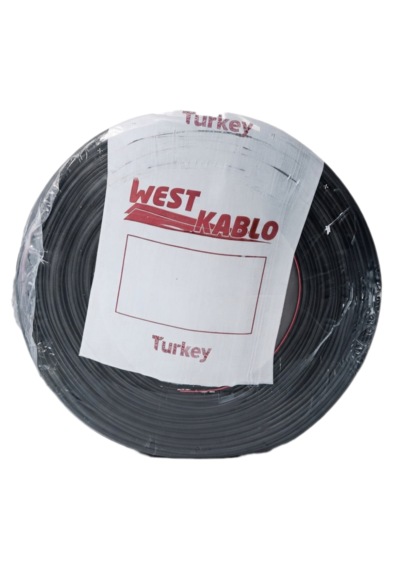 2x0,75 Siyah İzole Cca Kordon Kablo 100 Metre