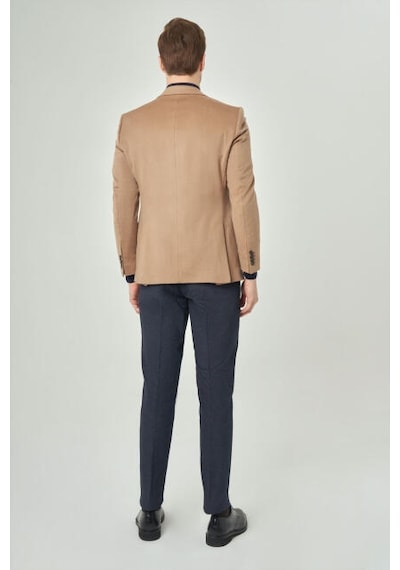 Bisse Pck 22240 Modern Fit Mono Yaka 2 Düğme Çift Yırtmaç Camel Pck22k22240 D70