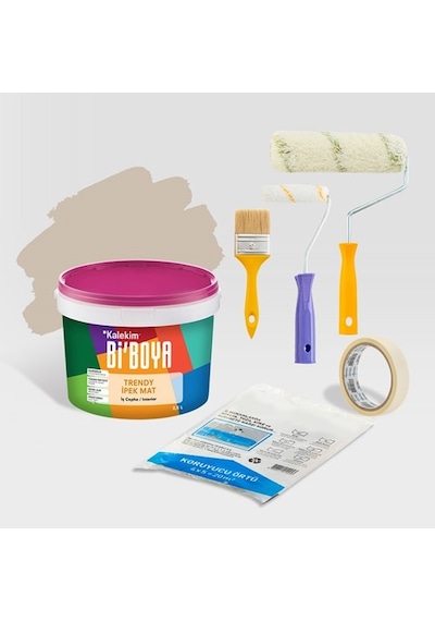 Bi Boya Tek Oda Boyama Seti 2.5 L Kum Fırtınası