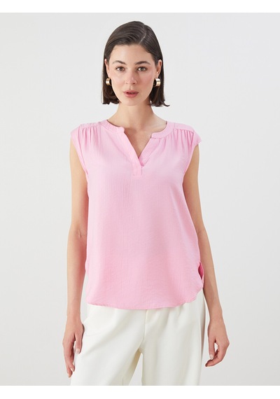 Lcwaıkıkı Classic Pembe Kaçık Yaka Bluz
