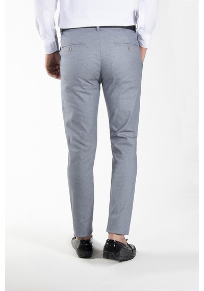 Terapi Men Erkek Kül Grisi Slim Fit Petekli Italyan Kesim Keten Pantolon 21k-2200420-7 Gri