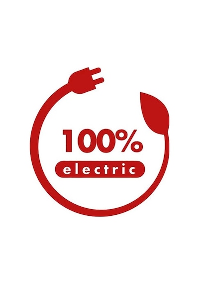 Elektirikli Araç Araba Uyarı Etiketi Kırmızı Renk 13cm
