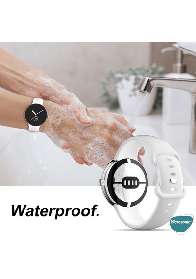 Microsonic Google Pixel Watch Kordon, Silicone Sport Band
