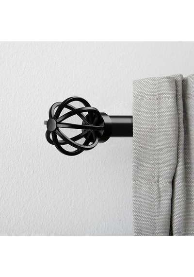 Ikea Tallbarsmal Perde Çubuğu Topuzu, Siyah, 60 Mm, 2 Adet