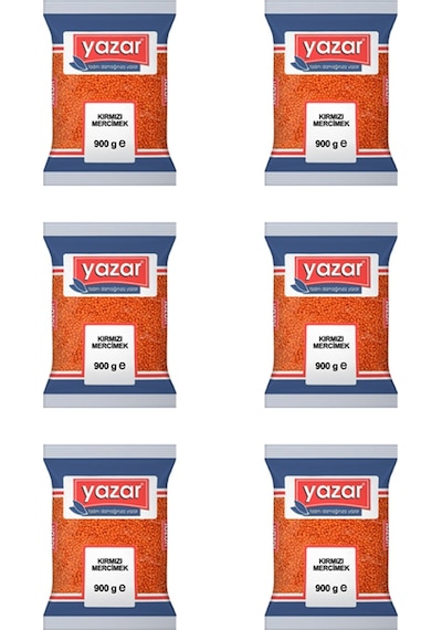 Yazar Kırmızı Mercimek 6 x 900 G