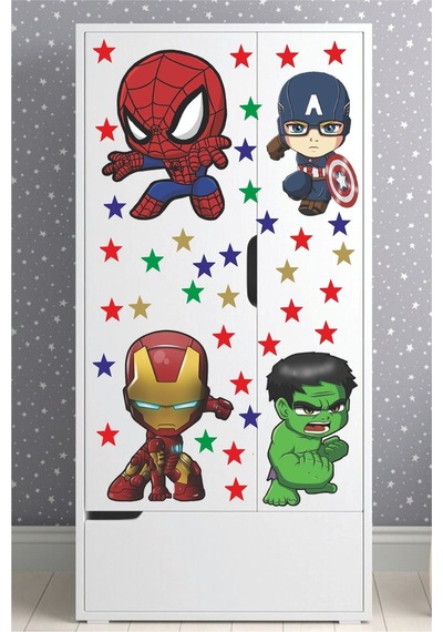 Avengers Bebek Kahramanlar Çocuk Odası Duvar Sticker