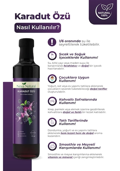 Nutriwow Karadut Özü Dogal İçerikli Şeker İlavesiz 700 G